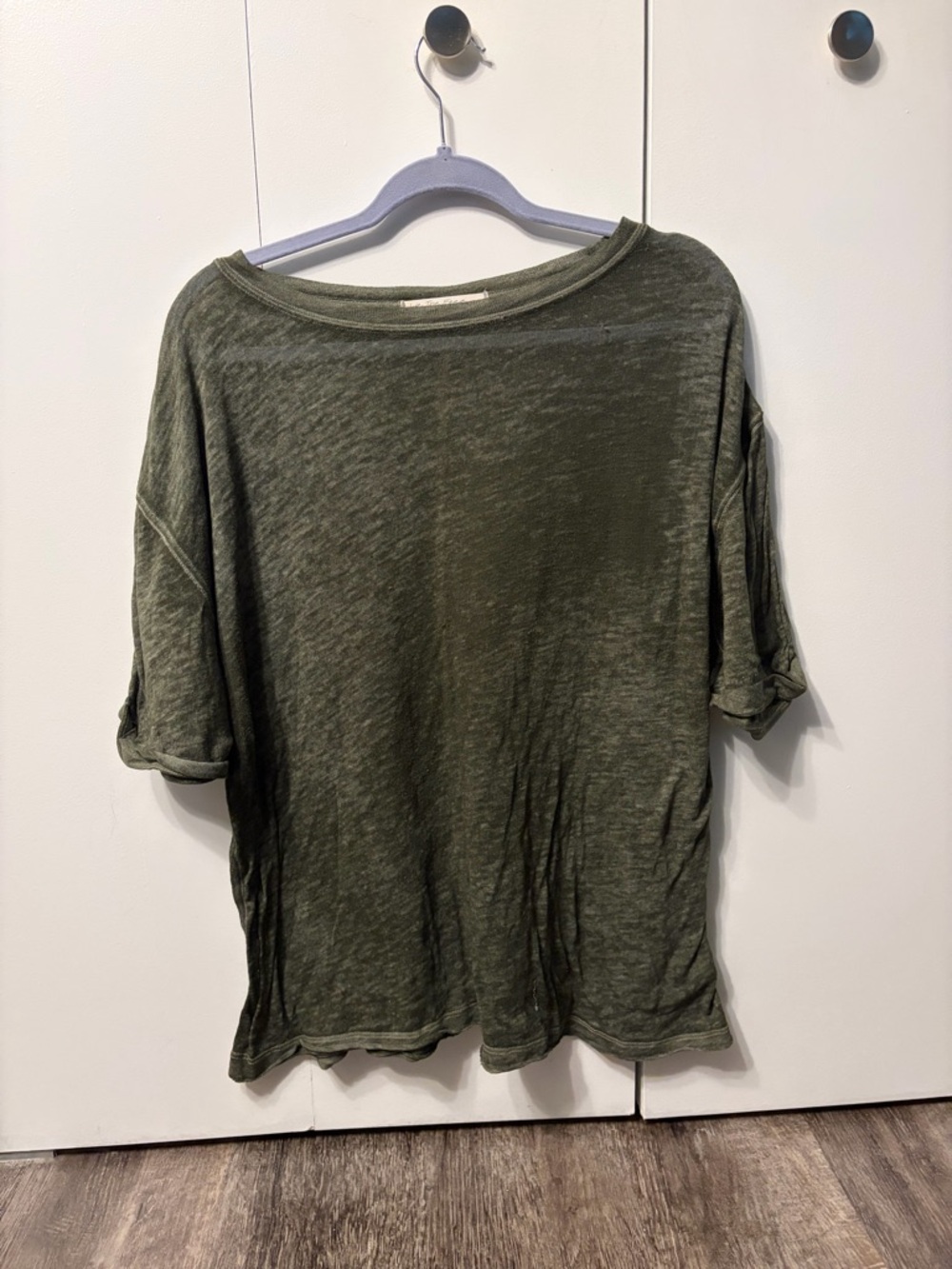 Relaxed Olive Green Women's Top